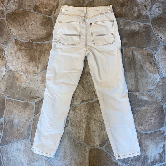 Urban Outfitters BDG High Rise Girlfriend Utility Painter's Pants, Ivory size 24 - Picture 5 of 8